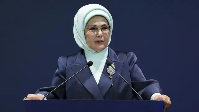 أمينة أردوغان تلقي كلمة في افتتاح أسبوع المناخ في نيويورك