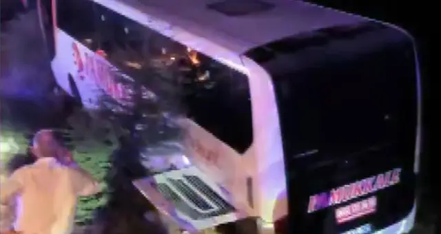 Manisa'da yolcu otobüsü devrildi: 2'si ağır 18 yaralı - Sözcü Gazetesi